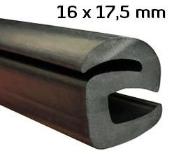 17,5x11,5mm Goma H · Perfil para unión de cristales