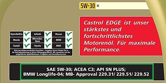 Castrol Edge 5W30 M 5W30 PACK 5L + 1L - 55,90 € - Neumáticos y