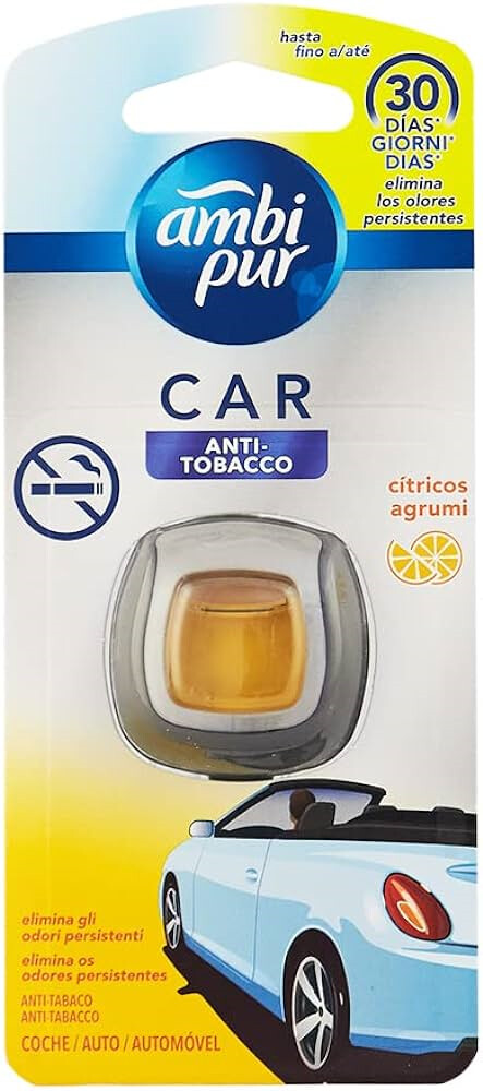 Ambipur Car · Ambientador Desechable · Cítrico - Anti Tabaco · 2ml