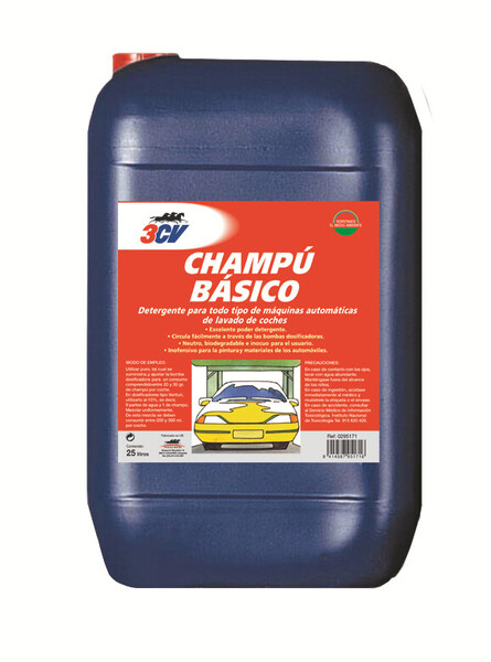 Champú detergente 3CV · Máquinas automáticas · 25 litros · Básico/Espumante