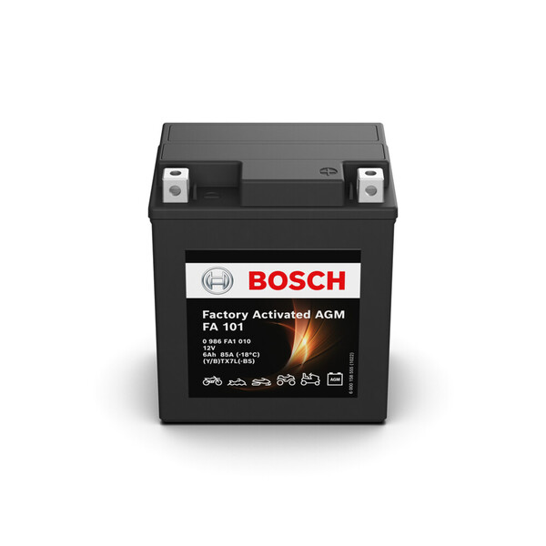 FA101 Bosch Batería AGM Moto 6Ah 100A · YTX7L-4