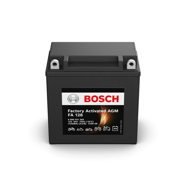 FA128 Bosch Batería AGM Moto 9Ah 100A · YB9L-B