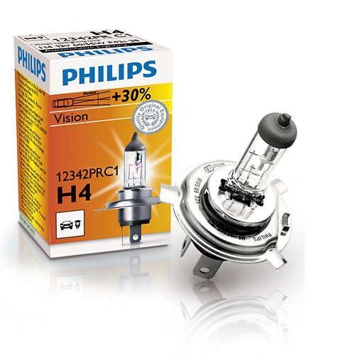 Philips Bombilla H4 12 V 60/55 W 4 Larga Vida 12342LLECOC1 :  Automotriz
