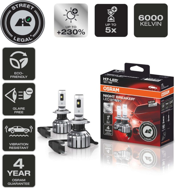 H7 Osram Night Breaker GEN2 · Luz LED (2)