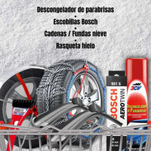 LOTE INVIERNO nº2 > Cadenas + escobillas Bosch + descongelador + rasqueta