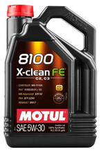 Motul 5W30 8100 X-Clean FE C2 C3 · Nueva Fórmula · 5 Litros