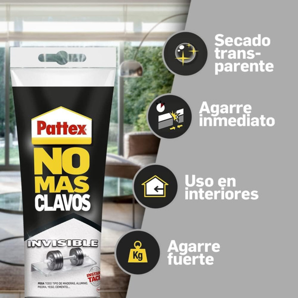 Pattex No Más Clavos · Invisible · Adhesivo montaje Instantáneo (1)