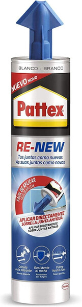 Pattex RE-NEW · Sellador blanco Juntas · Universal · Cartucho