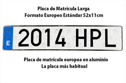  Comprar placas de MATRÍCULA aluminio y COCHE cuadrada  Barcelona