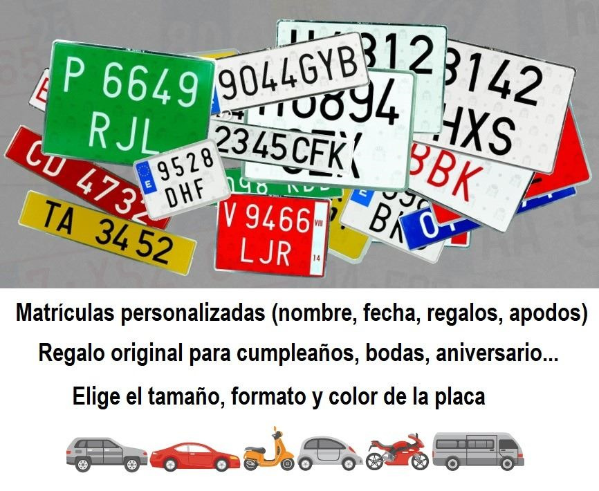 Portamatrículas personalizados para coche en Madrid