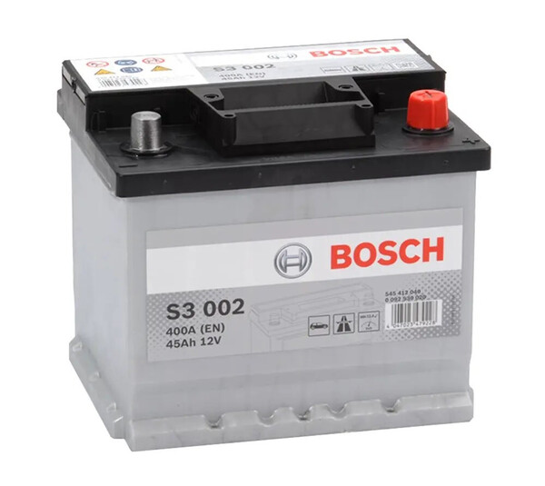 S3002 Batería Bosch 12V 45Ah 400A -/+ Turismos y Utilitarios.