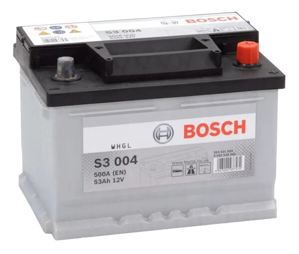 S3004 Batería Bosch 12V 53Ah 470A -/+ Turismos y Utilitarios.