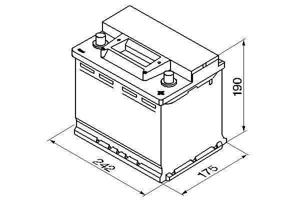 S3005 Batería Bosch 12V 56Ah 480A -/+ Turismos y Utilitarios. (1)