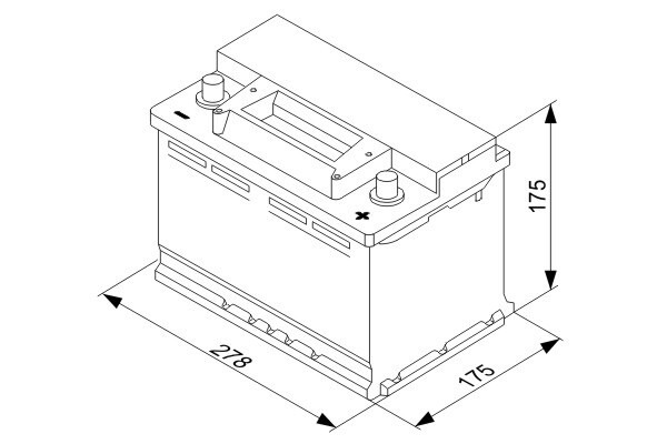 S3007 Batería Bosch 12V 70Ah 640A -/+ Turismos y Utilitarios. (1)