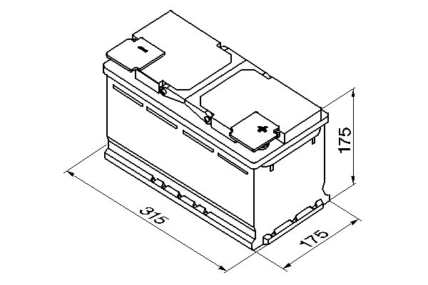 S4010 Batería Bosch 12V 80Ah 740A -/+ Turismos, 4x4 y Furgones (1)