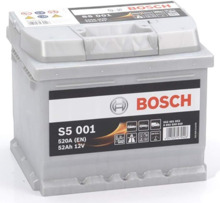 S5001 Batería Bosch 12V 52Ah 520A -/+ Alto Rendimiento