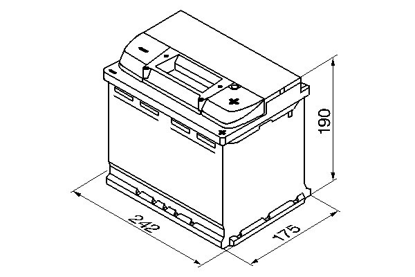 S5005 Batería Bosch 12V 63Ah 610A -/+ Alto Rendimiento (1)