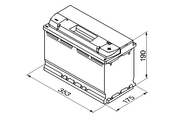 S5013 Batería Bosch 12V 100Ah 830A -/+ Alto Rendimiento (1)