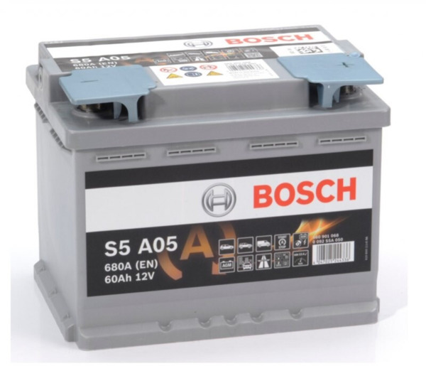 S5A05 Batería Bosch AGM 12V 60Ah 680A -/+ Start Stop · Alto Rendimiento