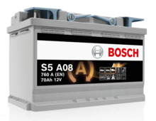 S5A08 Batería Bosch AGM 12V 70Ah 760A -/+ Start Stop · Alto Rendimiento