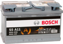 S5A11 Batería Bosch AGM 12V 80Ah 800A -/+ Start Stop · Alto Rendimiento