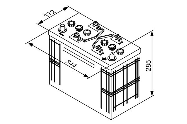 T3040 Bosch 12V 125AH 720A · Batería Gama T3 · Industrial y Maquinaria (1)