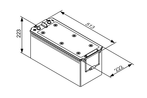 T3055  Bosch Vehículo Industrial 12V 180AH 1400A (1)