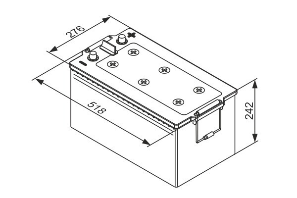 TE080 Bosch 12V 225AH 1150A · Batería Gama TE EFB · Industrial y Maquinaria (1)