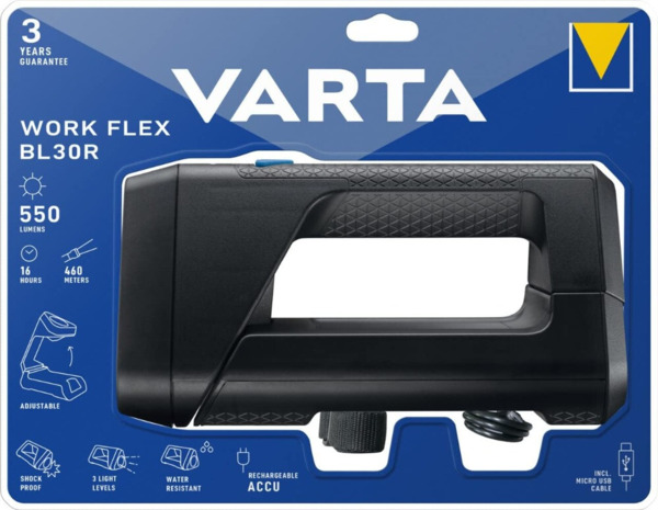 Varta Work Flex BL30R · 550 lm · Lámpara LED Impermeable (1)