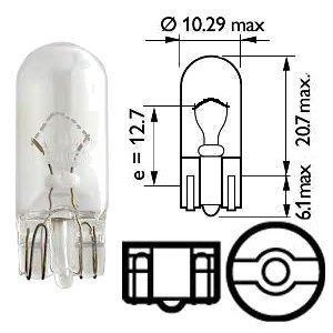 W5W Amarilla · Lámpara Halógena Classic T10 12V 5W (5)