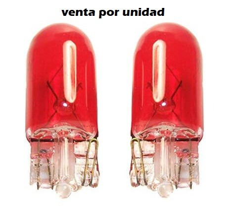 W5W Roja · Lámpara Halógena Freno T10 12V 5W (1)