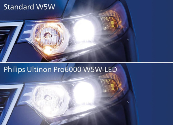 W5W T10 Philips Ultinon Pro6000 · Bombillas LED (4)